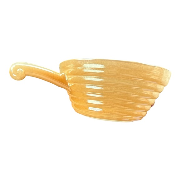 2 Vintage Fire King Peach Luster Swirl Soup Bowls ✨ MCM...